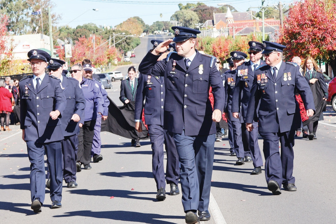 CASTERTON: Fire Brigade Captain, Bevan Wombwell, leads his team.